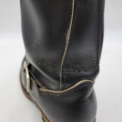 【現状渡し品】【メンズ】 RED WING レッドウィング ENGINEER BOOTS 2268 エンジニアブーツ 靴 USA製 刺繍羽タグ 164-260924-as-06-izu サイズ：9D カラー：ブラック 万代Net店