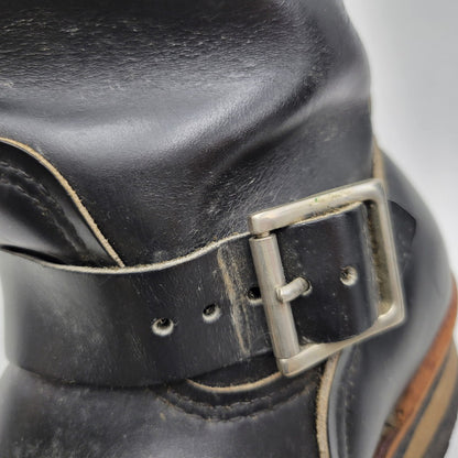 【現状渡し品】【メンズ】 RED WING レッドウィング ENGINEER BOOTS 2268 エンジニアブーツ 靴 USA製 刺繍羽タグ 164-260924-as-06-izu サイズ：9D カラー：ブラック 万代Net店