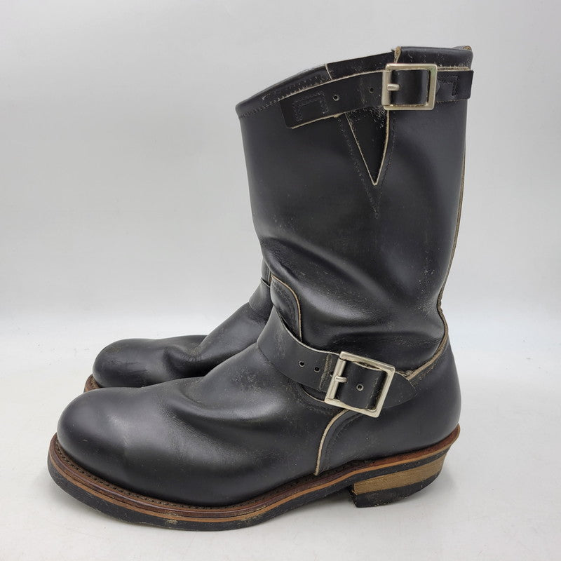 【現状渡し品】【メンズ】 RED WING レッドウィング ENGINEER BOOTS 2268 エンジニアブーツ 靴 USA製 刺繍羽タグ 164-260924-as-06-izu サイズ：9D カラー：ブラック 万代Net店
