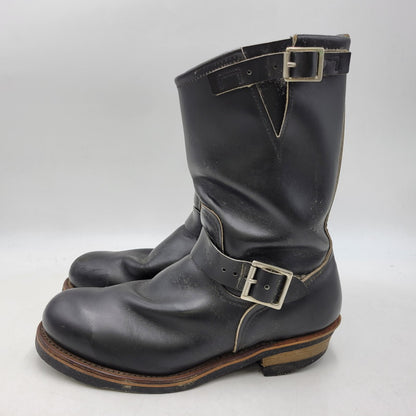 【現状渡し品】【メンズ】 RED WING レッドウィング ENGINEER BOOTS 2268 エンジニアブーツ 靴 USA製 刺繍羽タグ 164-260924-as-06-izu サイズ：9D カラー：ブラック 万代Net店