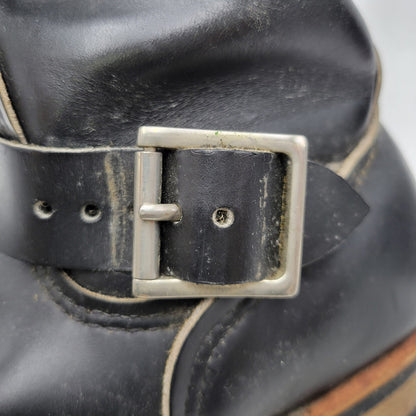 【現状渡し品】【メンズ】 RED WING レッドウィング ENGINEER BOOTS 2268 エンジニアブーツ 靴 USA製 刺繍羽タグ 164-260924-as-06-izu サイズ：9D カラー：ブラック 万代Net店