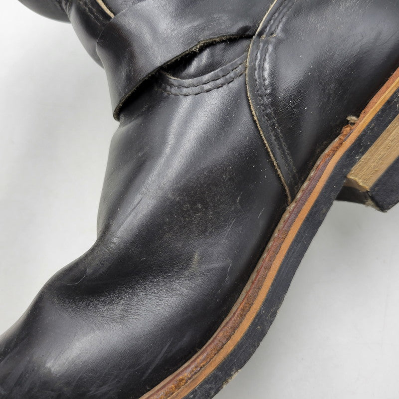 【現状渡し品】【メンズ】 RED WING レッドウィング ENGINEER BOOTS 2268 エンジニアブーツ 靴 USA製 刺繍羽タグ 164-260924-as-06-izu サイズ：9D カラー：ブラック 万代Net店