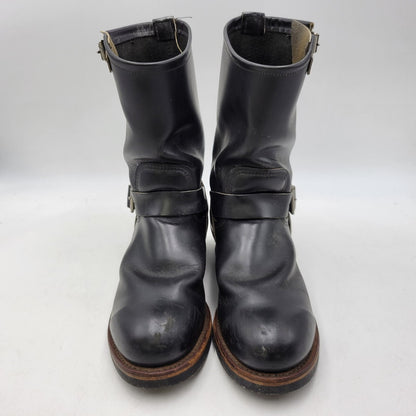 【現状渡し品】【メンズ】 RED WING レッドウィング ENGINEER BOOTS 2268 エンジニアブーツ 靴 USA製 刺繍羽タグ 164-260924-as-06-izu サイズ：9D カラー：ブラック 万代Net店