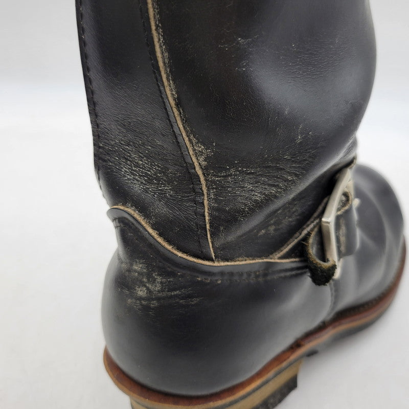 【現状渡し品】【メンズ】 RED WING レッドウィング ENGINEER BOOTS 2268 エンジニアブーツ 靴 USA製 刺繍羽タグ 164-260924-as-06-izu サイズ：9D カラー：ブラック 万代Net店