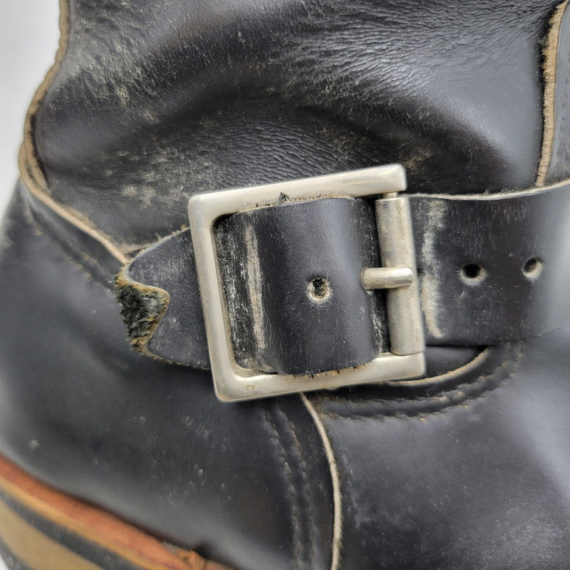【現状渡し品】【メンズ】 RED WING レッドウィング ENGINEER BOOTS 2268 エンジニアブーツ 靴 USA製 刺繍羽タグ 164-260924-as-06-izu サイズ：9D カラー：ブラック 万代Net店