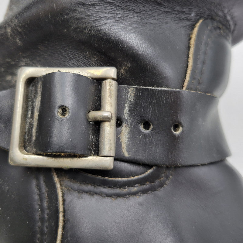 【現状渡し品】【メンズ】 RED WING レッドウィング ENGINEER BOOTS 2268 エンジニアブーツ 靴 USA製 刺繍羽タグ 164-260924-as-06-izu サイズ：9D カラー：ブラック 万代Net店