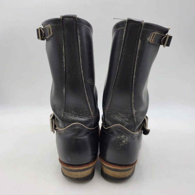 【現状渡し品】【メンズ】 RED WING レッドウィング ENGINEER BOOTS 2268 エンジニアブーツ 靴 USA製 刺繍羽タグ 164-260924-as-06-izu サイズ：9D カラー：ブラック 万代Net店