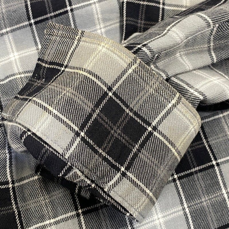 【中古品】【メンズ】 GIVENCHY ジバンシィ リカルド・ティッシ期 STAR CHECK LS SHIRT スター チェック ロングスリーブ シャツ トップス 141-260926-kh-02-izu サイズ：39 カラー：グレー×ブラック 万代Net店