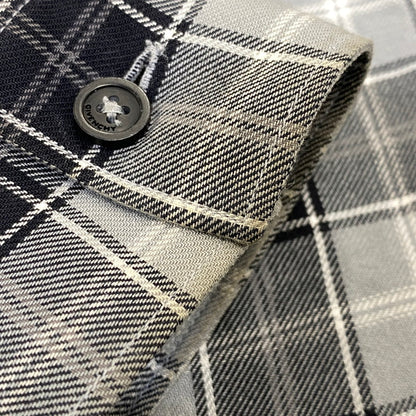 【中古品】【メンズ】 GIVENCHY ジバンシィ リカルド・ティッシ期 STAR CHECK LS SHIRT スター チェック ロングスリーブ シャツ トップス 141-260926-kh-02-izu サイズ：39 カラー：グレー×ブラック 万代Net店