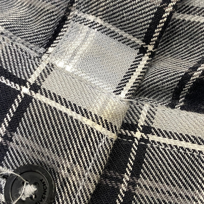 【中古品】【メンズ】 GIVENCHY ジバンシィ リカルド・ティッシ期 STAR CHECK LS SHIRT スター チェック ロングスリーブ シャツ トップス 141-260926-kh-02-izu サイズ：39 カラー：グレー×ブラック 万代Net店