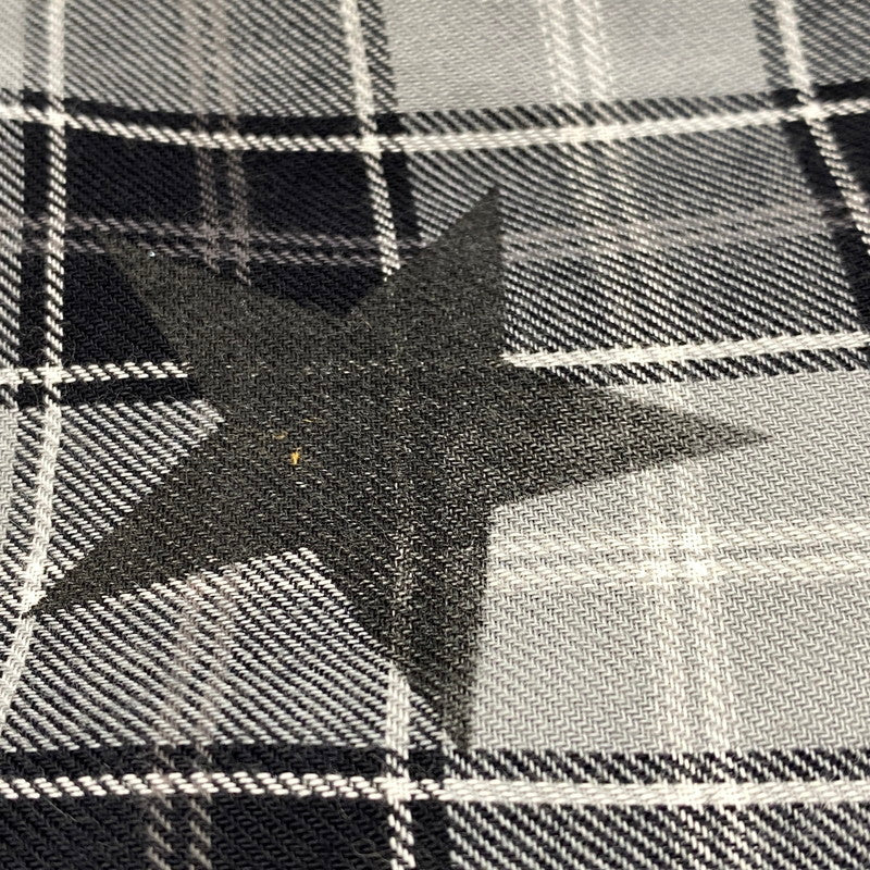 【中古品】【メンズ】 GIVENCHY ジバンシィ リカルド・ティッシ期 STAR CHECK LS SHIRT スター チェック ロングスリーブ シャツ トップス 141-260926-kh-02-izu サイズ：39 カラー：グレー×ブラック 万代Net店