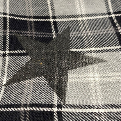 【中古品】【メンズ】 GIVENCHY ジバンシィ リカルド・ティッシ期 STAR CHECK LS SHIRT スター チェック ロングスリーブ シャツ トップス 141-260926-kh-02-izu サイズ：39 カラー：グレー×ブラック 万代Net店