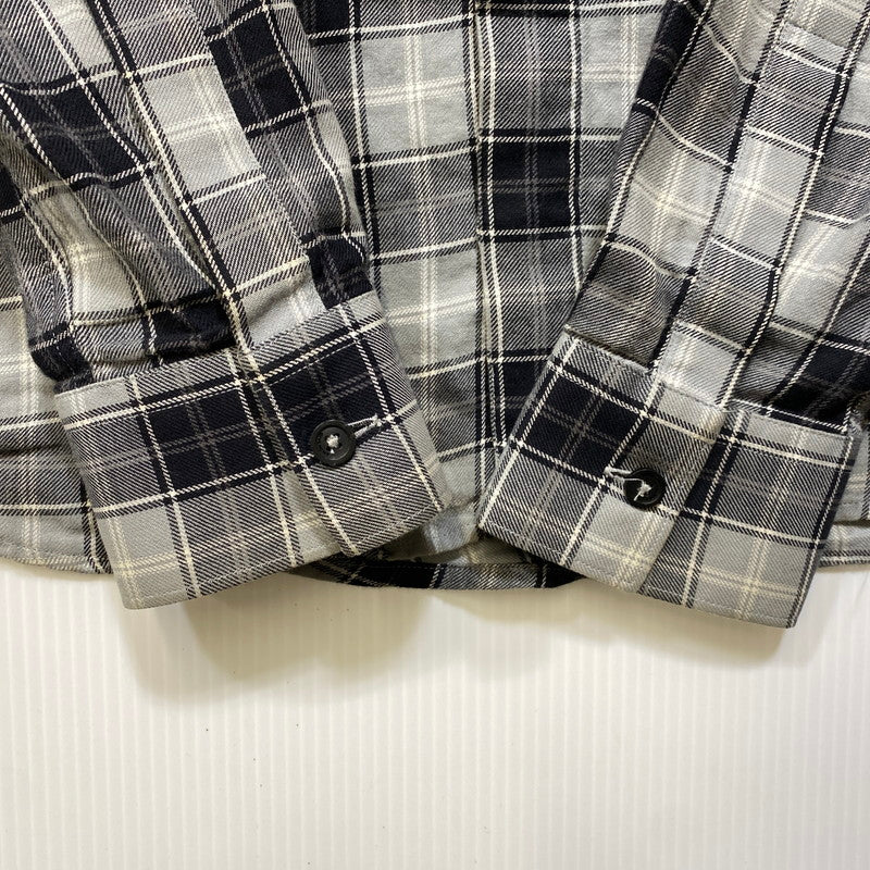 【中古品】【メンズ】 GIVENCHY ジバンシィ リカルド・ティッシ期 STAR CHECK LS SHIRT スター チェック ロングスリーブ シャツ トップス 141-260926-kh-02-izu サイズ：39 カラー：グレー×ブラック 万代Net店