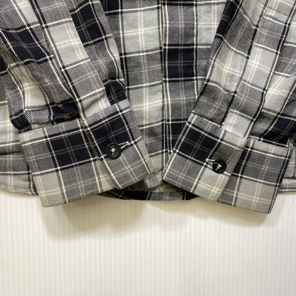 【中古品】【メンズ】 GIVENCHY ジバンシィ リカルド・ティッシ期 STAR CHECK LS SHIRT スター チェック ロングスリーブ シャツ トップス 141-260926-kh-02-izu サイズ：39 カラー：グレー×ブラック 万代Net店