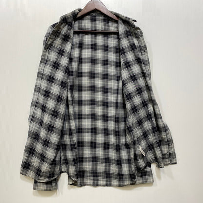 【中古品】【メンズ】 GIVENCHY ジバンシィ リカルド・ティッシ期 STAR CHECK LS SHIRT スター チェック ロングスリーブ シャツ トップス 141-260926-kh-02-izu サイズ：39 カラー：グレー×ブラック 万代Net店