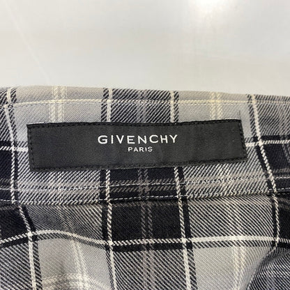 【中古品】【メンズ】 GIVENCHY ジバンシィ リカルド・ティッシ期 STAR CHECK LS SHIRT スター チェック ロングスリーブ シャツ トップス 141-260926-kh-02-izu サイズ：39 カラー：グレー×ブラック 万代Net店