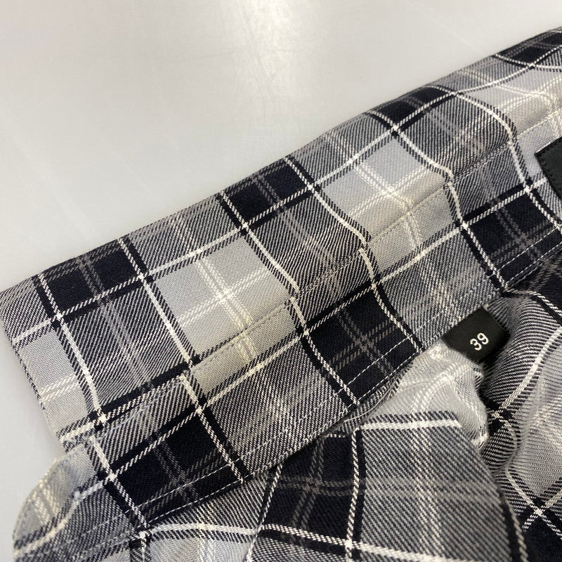 【中古品】【メンズ】 GIVENCHY ジバンシィ リカルド・ティッシ期 STAR CHECK LS SHIRT スター チェック ロングスリーブ シャツ トップス 141-260926-kh-02-izu サイズ：39 カラー：グレー×ブラック 万代Net店