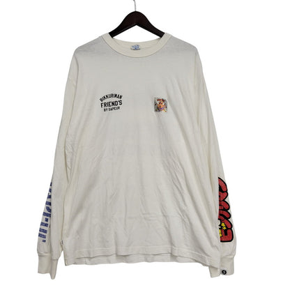 【中古品】【メンズ】 SAPEUR サプール × ビックリマン L/S TEE ロングスリーブ Tシャツ 長袖 ネロ魔身 142-260923-as-07-izu サイズ：L カラー：ホワイト 万代Net店