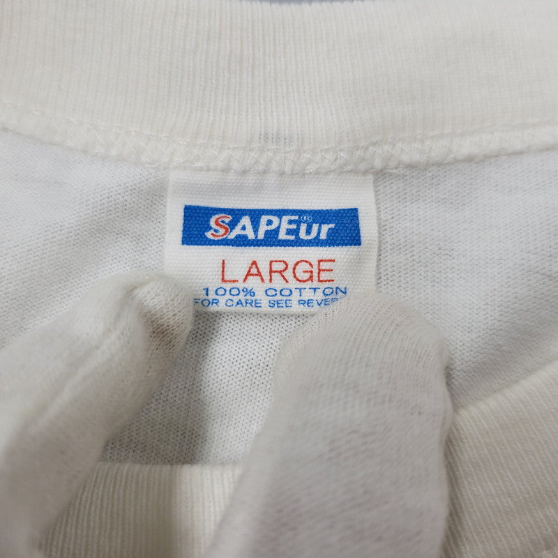 【中古品】【メンズ】 SAPEUR サプール × ビックリマン L/S TEE ロングスリーブ Tシャツ 長袖 ネロ魔身 142-260923-as-07-izu サイズ：L カラー：ホワイト 万代Net店