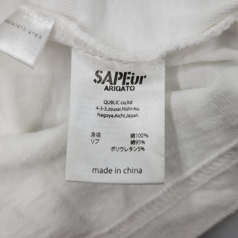【中古品】【メンズ】 SAPEUR サプール × ビックリマン L/S TEE ロングスリーブ Tシャツ 長袖 ネロ魔身 142-260923-as-07-izu サイズ：L カラー：ホワイト 万代Net店