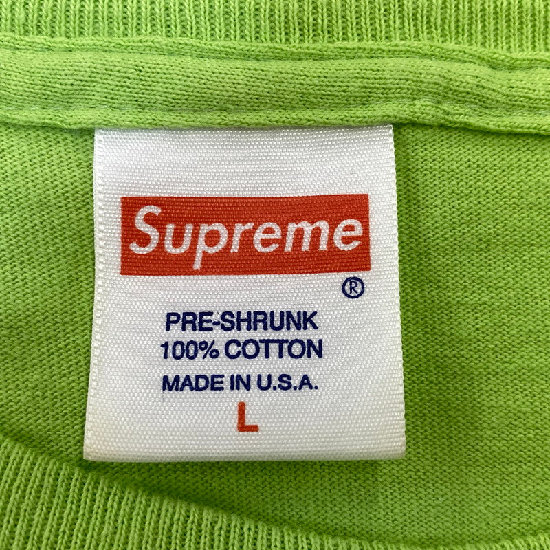 【中古品】【メンズ】 SUPREME シュプリーム×ANTIHERO アンタイヒーロー 14SS LONG SLEEVE LOGO TEE ロング スリーブ ロゴ Tシャツ トップス 長袖 149-260926-cs-09-izu サイズ：L カラー：ライムグリーン 万代Net店