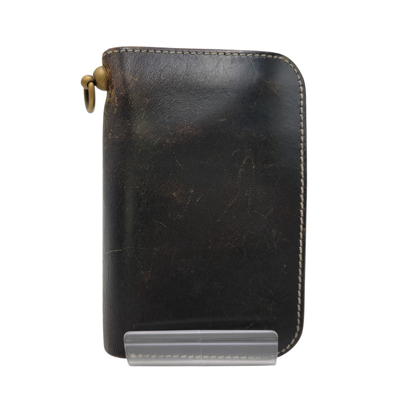 【現状渡し品】【メンズ/レディース】 SAMURAI JEANS サムライジーンズ LEATHER MIDDLE WALLET レザーミドルウォレット 財布 200-260927-as-14-izu カラー：ブラック 万代Net店
