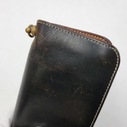【現状渡し品】【メンズ/レディース】 SAMURAI JEANS サムライジーンズ LEATHER MIDDLE WALLET レザーミドルウォレット 財布 200-260927-as-14-izu カラー：ブラック 万代Net店