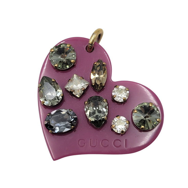 【中古品】【レディース】 GUCCI グッチ HEART BIJOU CHARM ハート ビジュー チャーム キーホルダー アクセサリー 182-260928-ay-07-izu カラー：ピンク系 万代Net店