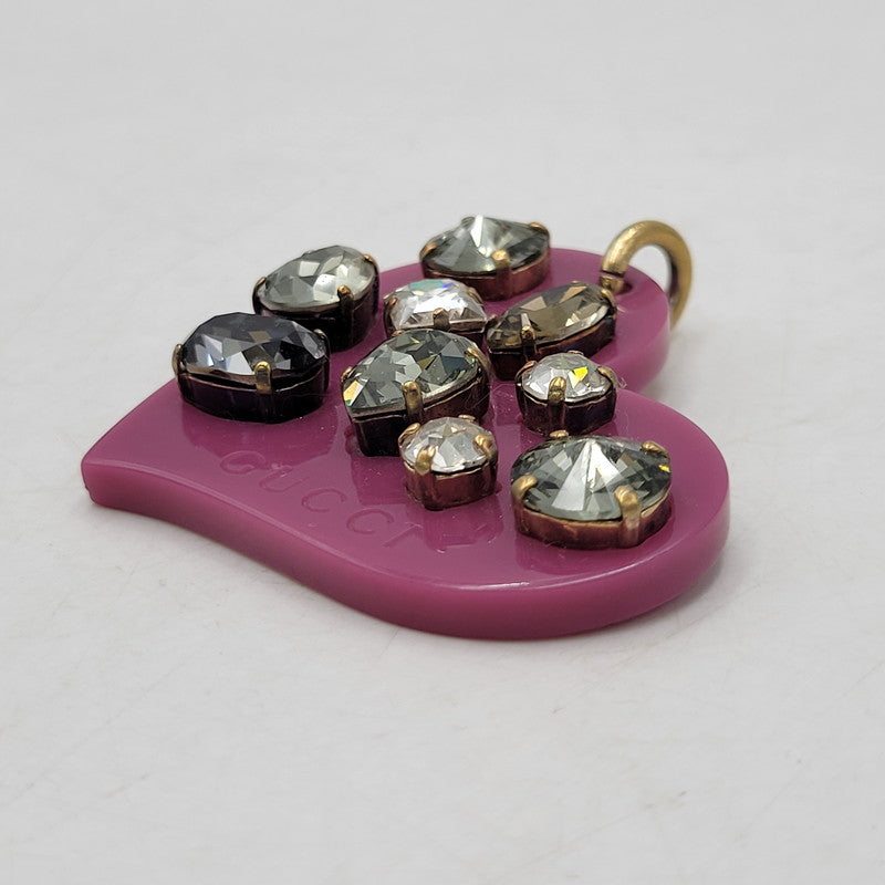 【中古品】【レディース】 GUCCI グッチ HEART BIJOU CHARM ハート ビジュー チャーム キーホルダー アクセサリー 182-260928-ay-07-izu カラー：ピンク系 万代Net店