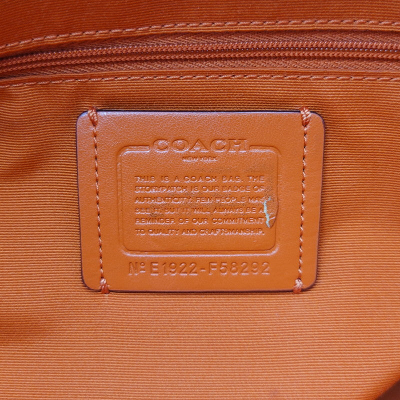 【中古品】【レディース】 COACH コーチ SIGNATURE TOTE BAG F58292 シグネチャー トートバッグ 鞄 カバン 180-260928-ay-09-izu カラー：ブラウン×オレンジ 万代Net店