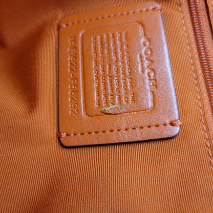 【中古品】【レディース】 COACH コーチ SIGNATURE TOTE BAG F58292 シグネチャー トートバッグ 鞄 カバン 180-260928-ay-09-izu カラー：ブラウン×オレンジ 万代Net店