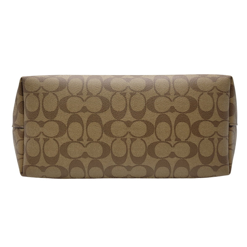 【中古品】【レディース】 COACH コーチ SIGNATURE TOTE BAG F58292 シグネチャー トートバッグ 鞄 カバン 180-260928-ay-09-izu カラー：ブラウン×オレンジ 万代Net店