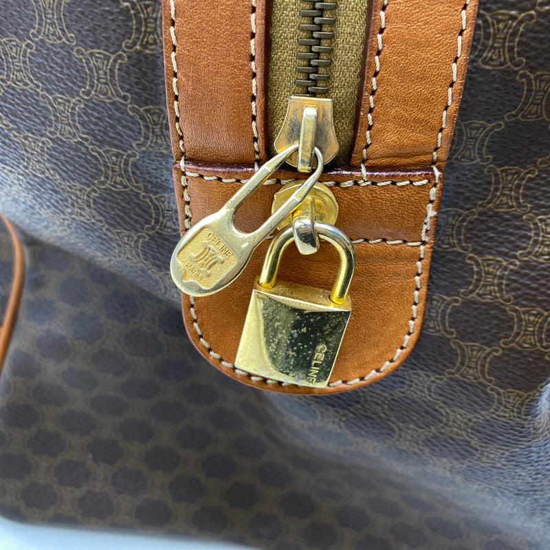 【現状渡し品】【メンズ/レディース】 CELINE セリーヌ マカダム ボストンバッグ 鞄 バッグ 180-260922-yn-04-izu カラー：ブラウン 万代Net店