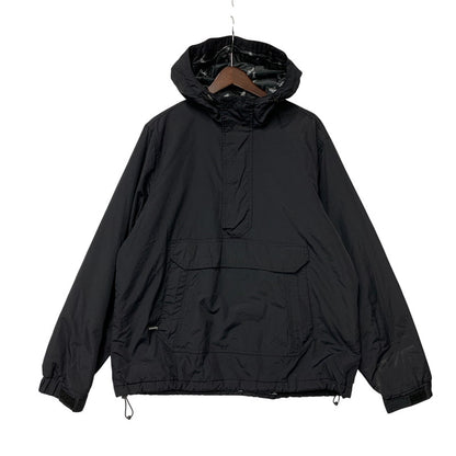 【中古品】【メンズ】 SUPREME シュプリーム HOODED フーデッド LOGO ロゴ HALF ZIP PULLOVER ハーフ ジップ プルオーバー ジャケット 149-261010-sm-03-izu サイズ：M カラー：ブラック 万代Net店