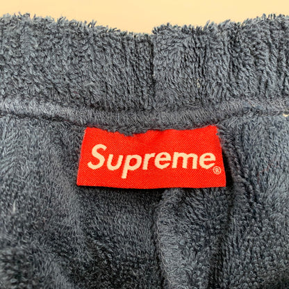 【中古品】【メンズ】 SUPREME シュプリーム TERRY LOGO SHORTS テリー ロゴ ショーツ ボトムス 149-261010-sm-01-izu サイズ：S カラー：ネイビー 万代Net店