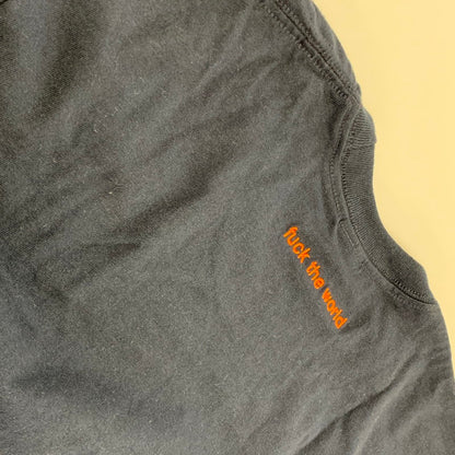 【中古品】【メンズ】 SUPREME シュプリーム FUCK THE WORLD TEE ファック ザ ワールド Tシャツ トップス 半袖 149-260921-ya-01-izu サイズ：M カラー：ネイビー 万代Net店
