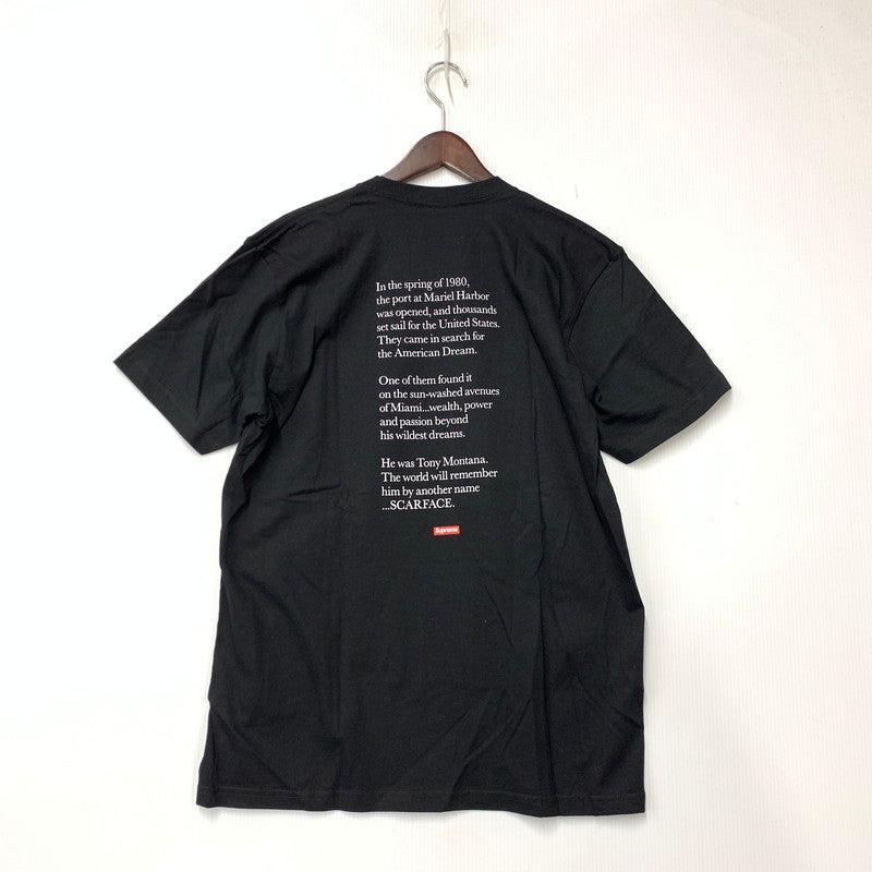 【中古品】【メンズ】 SUPREME シュプリーム SCARFACE SPLIT TEE スカーフェイス スプリット Tシャツ トップス 半袖 149-261027-ya-04-izu サイズ：M カラー：ブラック 万代Net店