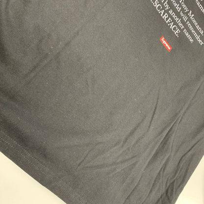 【中古品】【メンズ】 SUPREME シュプリーム SCARFACE SPLIT TEE スカーフェイス スプリット Tシャツ トップス 半袖 149-261027-ya-04-izu サイズ：M カラー：ブラック 万代Net店