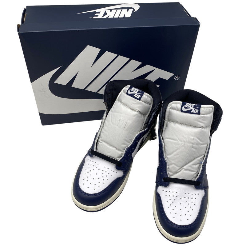 【中古美品】【メンズ】 NIKE ナイキ AIR JORDAN 1 RETRO HIGH OG エアジョーダン1 レトロ ハイ OG スニーカー 靴 160-260921-yn-04-izu サイズ：27.0cm カラー：ミッドナイトネイビー 万代Net店