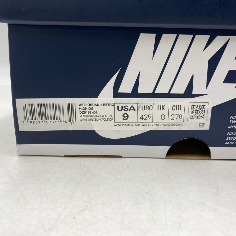 【中古美品】【メンズ】 NIKE ナイキ AIR JORDAN 1 RETRO HIGH OG エアジョーダン1 レトロ ハイ OG スニーカー 靴 160-260921-yn-04-izu サイズ：27.0cm カラー：ミッドナイトネイビー 万代Net店