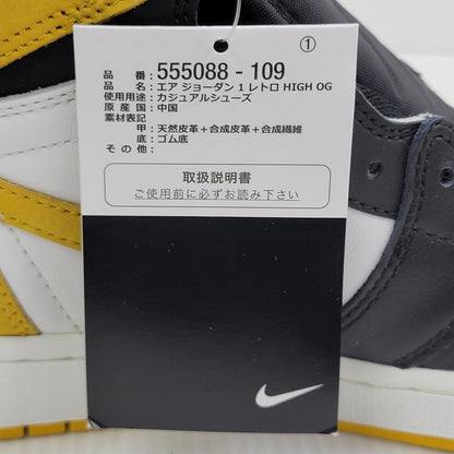 【中古美品】【メンズ】 NIKE ナイキ AIR JORDAN 1 RETRO HIGH OG 555088-109 エアジョーダン1 レトロ ハイ OG スニーカー 靴 160-260921-as-11-izu サイズ：27cm カラー：SUMMIT WHITE/YELLOW OCHRE 万代Net店