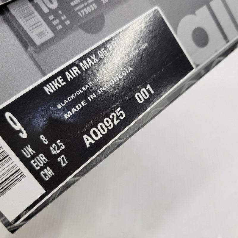 【中古品】【メンズ】 NIKE ナイキ × ATMOS アトモス AIR MAX 95 PRNT AQ0925-001 エアマックス95 プリント スニーカー 靴 160-260921-as-13-izu サイズ：27cm カラー：BLACK/CLEAR JADE-MEDIUM ASH-DK 万代Net店
