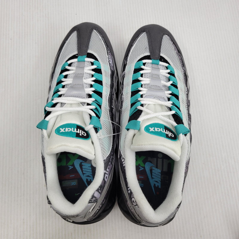 【中古品】【メンズ】 NIKE ナイキ × ATMOS アトモス AIR MAX 95 PRNT AQ0925-001 エアマックス95 プリント スニーカー 靴 160-260921-as-13-izu サイズ：27cm カラー：BLACK/CLEAR JADE-MEDIUM ASH-DK 万代Net店