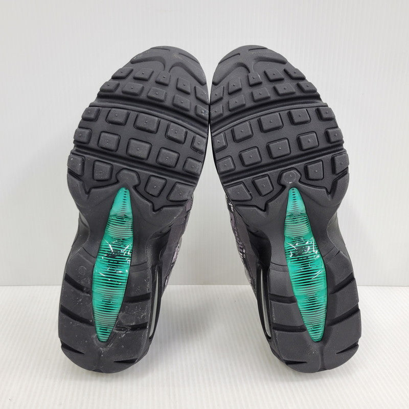 【中古品】【メンズ】 NIKE ナイキ × ATMOS アトモス AIR MAX 95 PRNT AQ0925-001 エアマックス95 プリント スニーカー 靴 160-260921-as-13-izu サイズ：27cm カラー：BLACK/CLEAR JADE-MEDIUM ASH-DK 万代Net店