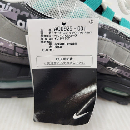 【中古品】【メンズ】 NIKE ナイキ × ATMOS アトモス AIR MAX 95 PRNT AQ0925-001 エアマックス95 プリント スニーカー 靴 160-260921-as-13-izu サイズ：27cm カラー：BLACK/CLEAR JADE-MEDIUM ASH-DK 万代Net店