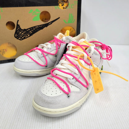 【中古美品】【メンズ】 NIKE ナイキ × OFF-WHITE オフホワイト DUNK LOW DJ0950-117 ダンク ロー スニーカー 靴 160-260921-as-14-izu サイズ：27.5cm カラー：SAIL/NEUTRAL GREY-HYPER PINK 万代Net店