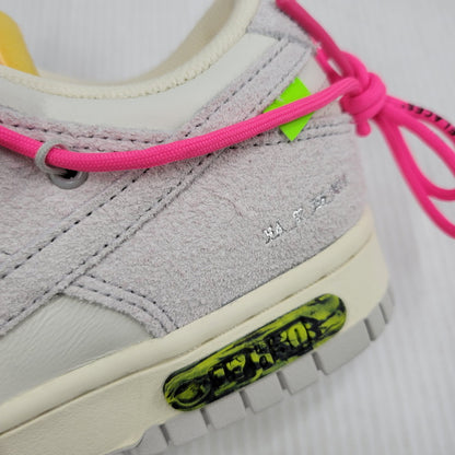 【中古美品】【メンズ】 NIKE ナイキ × OFF-WHITE オフホワイト DUNK LOW DJ0950-117 ダンク ロー スニーカー 靴 160-260921-as-14-izu サイズ：27.5cm カラー：SAIL/NEUTRAL GREY-HYPER PINK 万代Net店