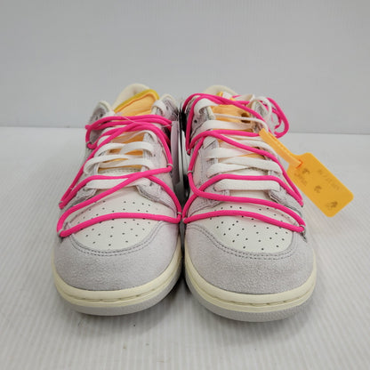 【中古美品】【メンズ】 NIKE ナイキ × OFF-WHITE オフホワイト DUNK LOW DJ0950-117 ダンク ロー スニーカー 靴 160-260921-as-14-izu サイズ：27.5cm カラー：SAIL/NEUTRAL GREY-HYPER PINK 万代Net店