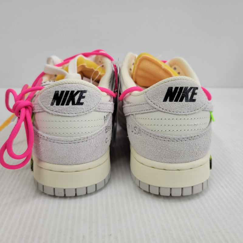 【中古美品】【メンズ】 NIKE ナイキ × OFF-WHITE オフホワイト DUNK LOW DJ0950-117 ダンク ロー スニーカー 靴 160-260921-as-14-izu サイズ：27.5cm カラー：SAIL/NEUTRAL GREY-HYPER PINK 万代Net店