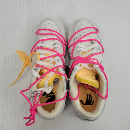 【中古美品】【メンズ】 NIKE ナイキ × OFF-WHITE オフホワイト DUNK LOW DJ0950-117 ダンク ロー スニーカー 靴 160-260921-as-14-izu サイズ：27.5cm カラー：SAIL/NEUTRAL GREY-HYPER PINK 万代Net店